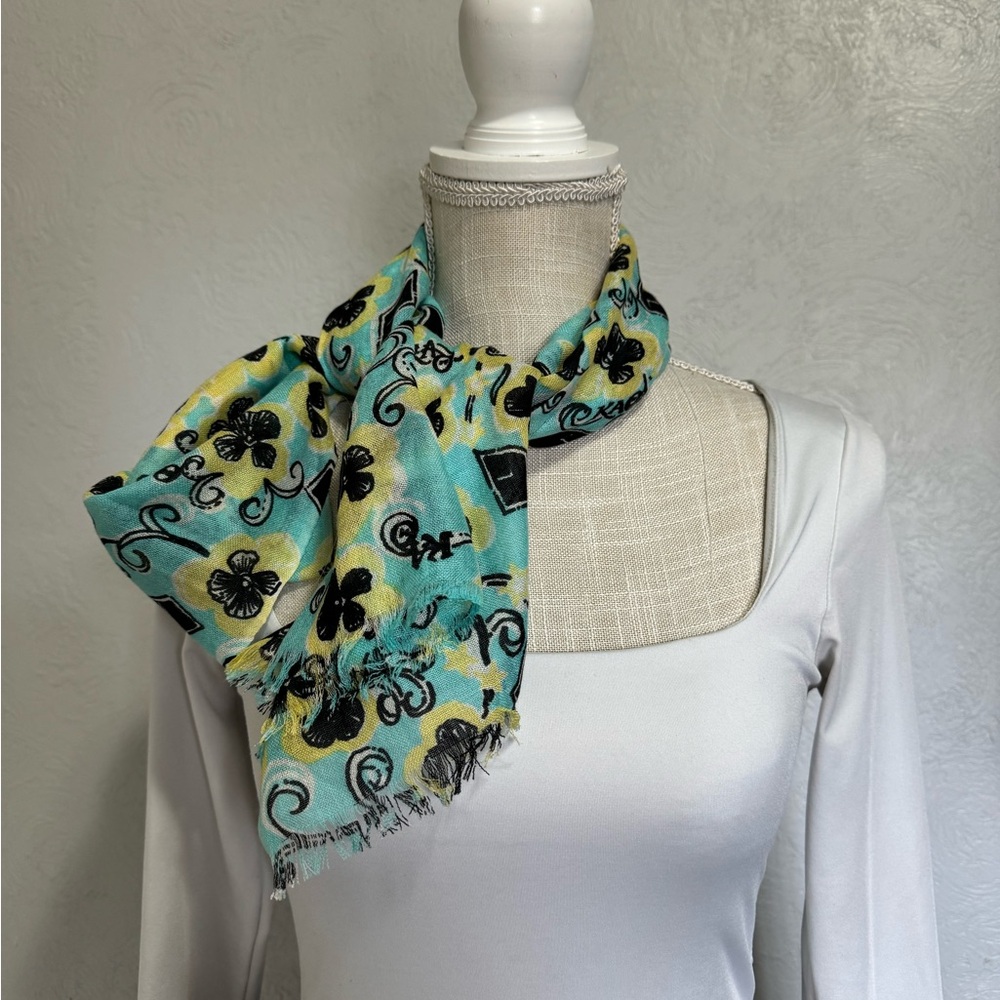 Lilly Pulitzer Cashmere Silk Blue Womens Scarf